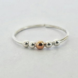 Anxiety Ring, Anxiety Bead Ring, Fidget Ring