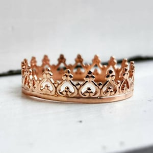 Crown Ring, Rose Gold Crown Ring, Tiara Ring, Gold Crown Ring, Silver Crown Ring, Midi Ring, Midi Crown Ring, Anello Tiara, Anello