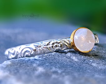 Mondstein Ring, Mondstein Verlobungsring, Regenbogen Mondstein Ring, Mondstein Schmuck, Versprechen Ring, Push-Präsent, Jubiläumsgeschenk