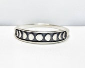 Moon phase ring, moon cycle ring, celestial ring, moon phases ring