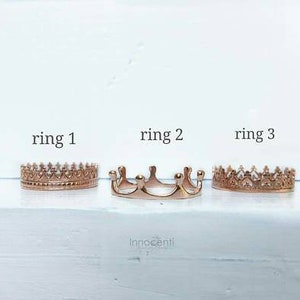 Crown Ring, Crown Ring Rose Gold, Tiara Ring, Princess Ring, Crown Minimalist Ring, Midi Ring, Princess Crown Ring, Bridesmaids Ring image 10