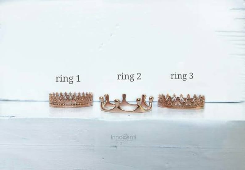 Crown Ring, Crown Ring Rose Gold, Tiara Ring, Princess Ring, Crown Minimalist Ring, Midi Ring, Princess Crown Ring, Bridesmaids Ring image 10