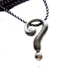 Question Mark Necklace Question Pendant Necklace Question Mark Charm Necklace Mens Question Necklace Mens Gift Question Necklace Silver