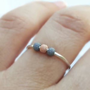Dainty Stacking Ring, Stacking Rings, Dainty Rings, Stacking Ring,Stack Rings, Two Tone Ring, Rose Gold Ring, Thin Silver Ring