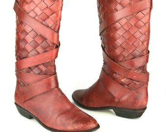 Rote lederstiefel | Etsy Rote lederstiefel | Etsy