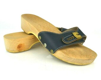 dr scholl's wooden clogs