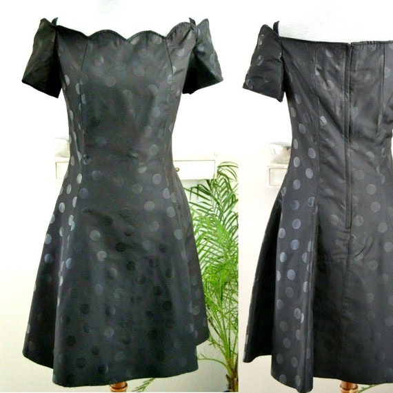 taffeta 80s prom dress