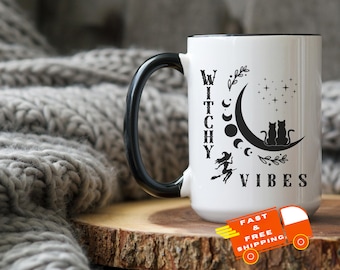 Witchy Vibes Coffee Mug, Halloween Coffee Cup, Spooky Halloween mug, Funny Halloween Mug, Fall Mug, Halloween Coffee Mug, Halloween