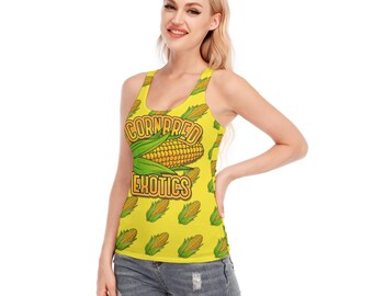 Racer Back Tank Top - Yellow -  Tegu Logo on Back
