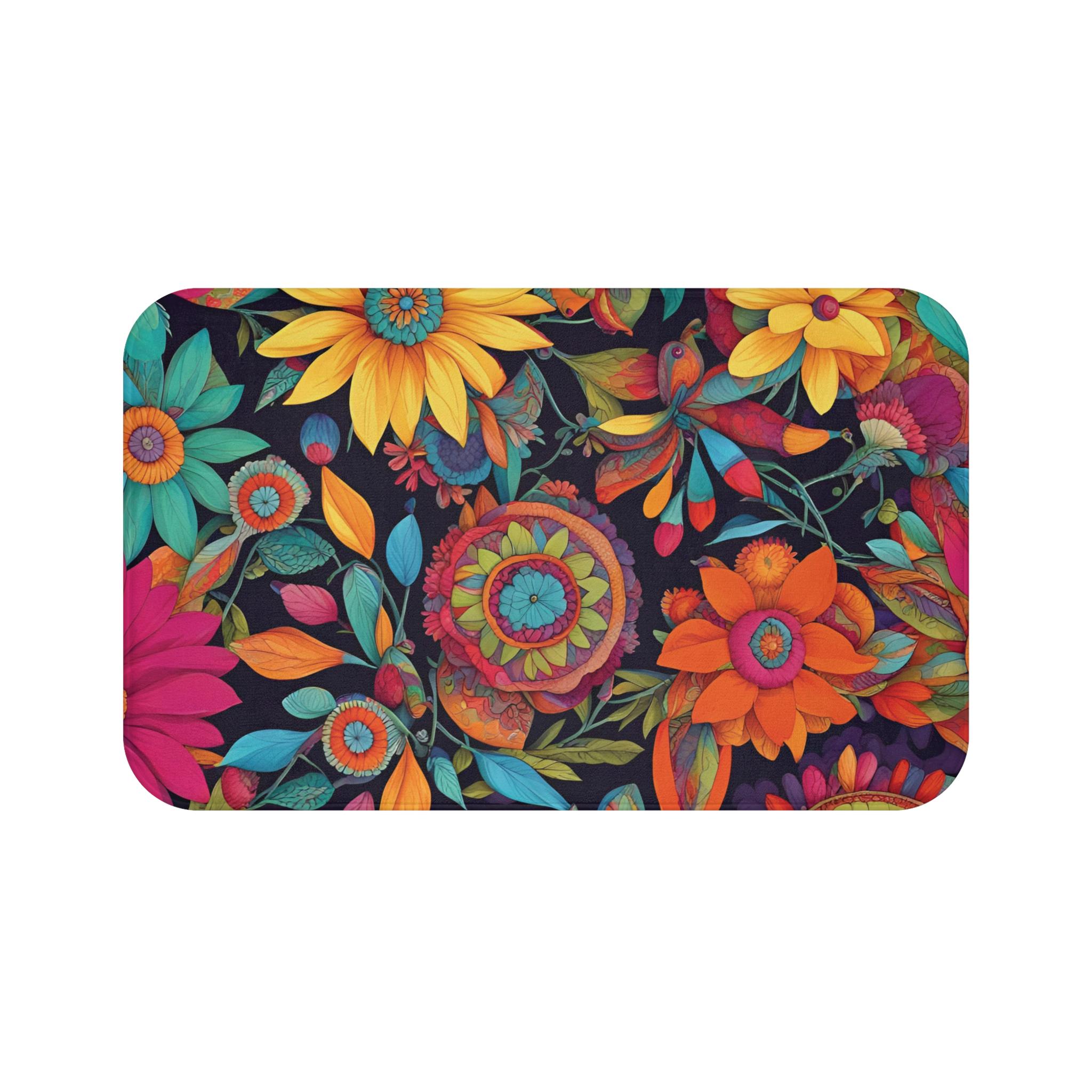 Boho Chic Bath Mat_Unique Bath decor, Gift for her, Gift for friend, Housewarming Gift