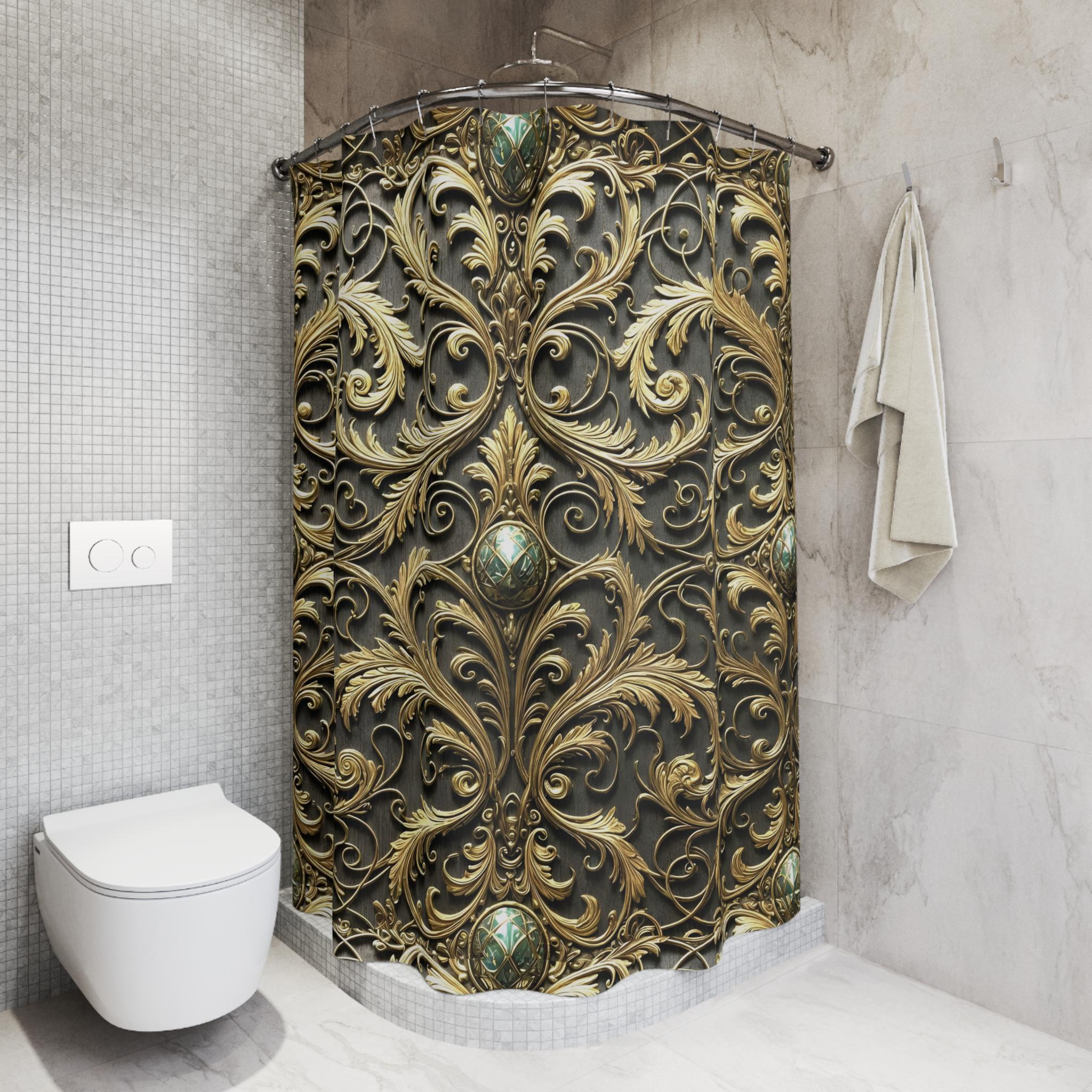 Art Deco Art Nouveau Inspired Shower Curtain - Etsy
