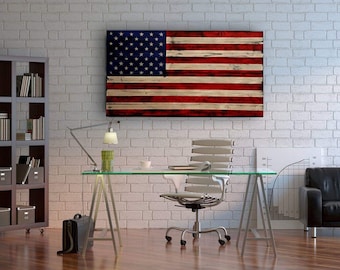 Rustic Farmhouse American Flag