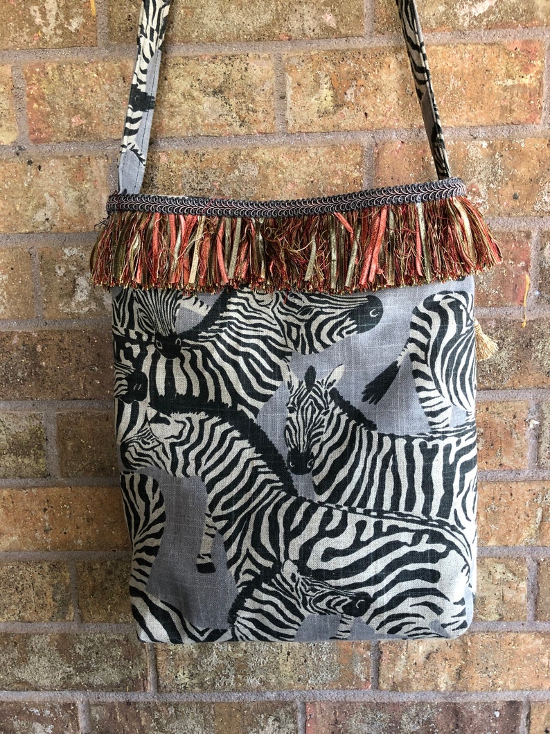 ilustrated zebra purse zebra crossbody bag boho crossbody bag handrolled roses embellished gypsy purse handmade purse large animal print bag