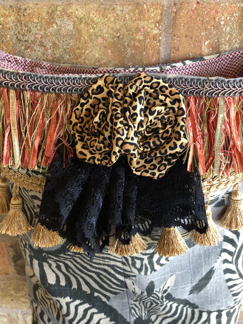 ilustrated zebra purse zebra crossbody bag boho crossbody bag handrolled roses embellished gypsy purse handmade purse large animal print bag
