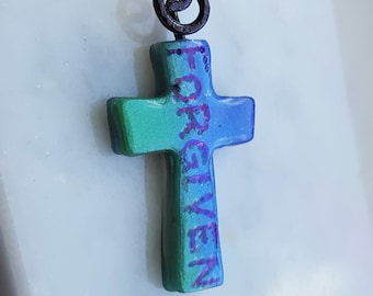2 Large Matte GOLD Cross Charms Distressed Double Sided Crosses 2.5/" chs4187