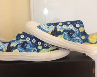 Starry night tardis converse