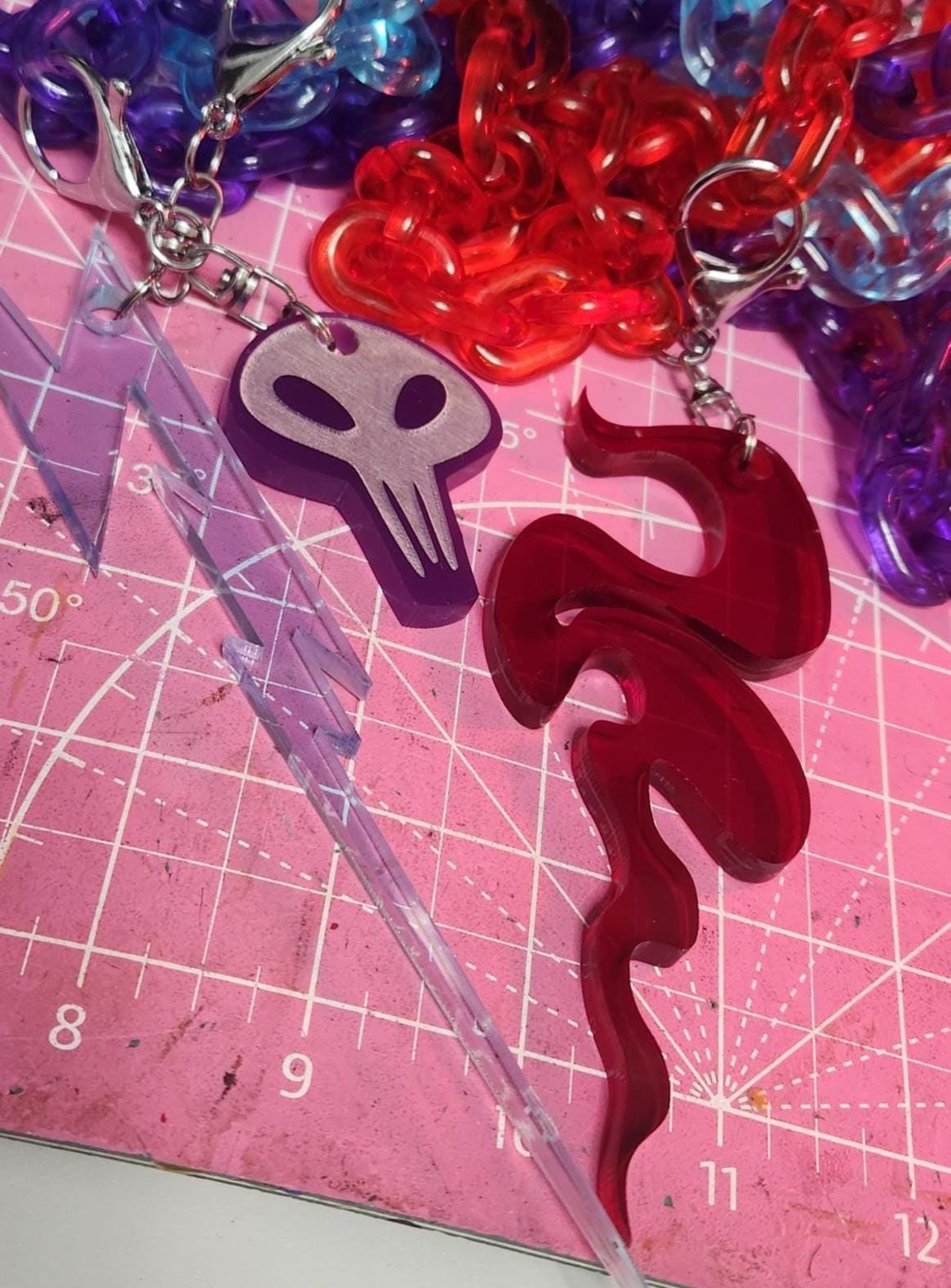 Hazbin Hotel Acrylic Angel Dust Valentino Cosplay Collar With Acrylic 