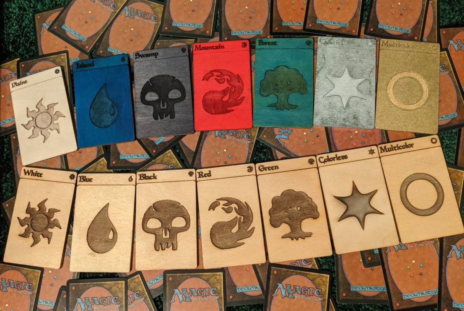 Magic the Gathering Wooden Laser Cut Organization Card Etsy