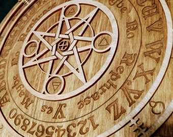 Tavola Del Pendolo In Gomma Per Divinazione, Diametro 22 Cm, Con Simboli Astrologici E SI/NO, Per Wicca E Rabdomanzia - 4
