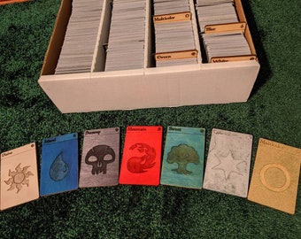 Magic the Gathering Wooden laser cut organization card dividers in vertical orientation (Read item details before ordering)
