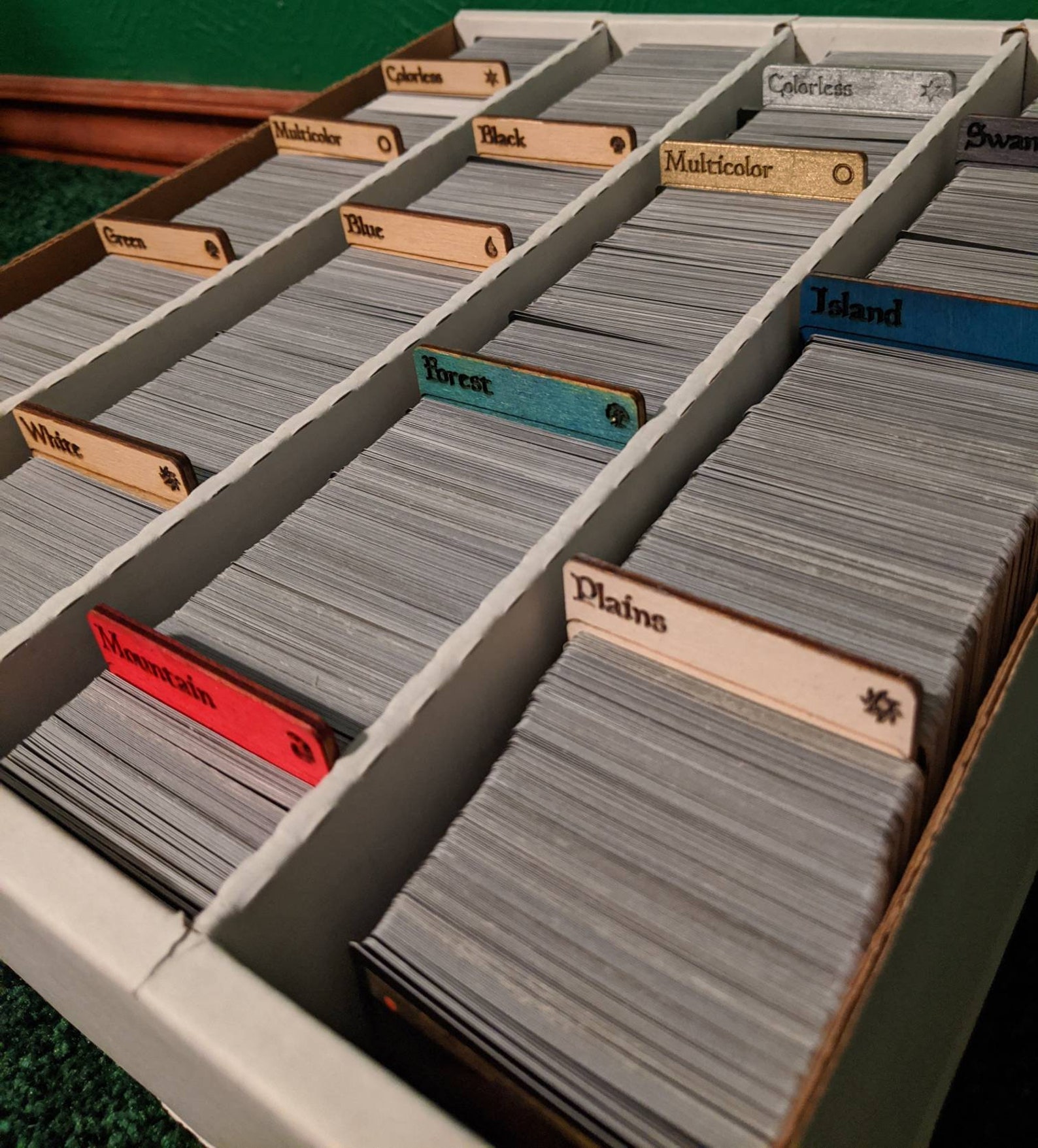 Magic the Gathering Wooden laser cut organization card Etsy