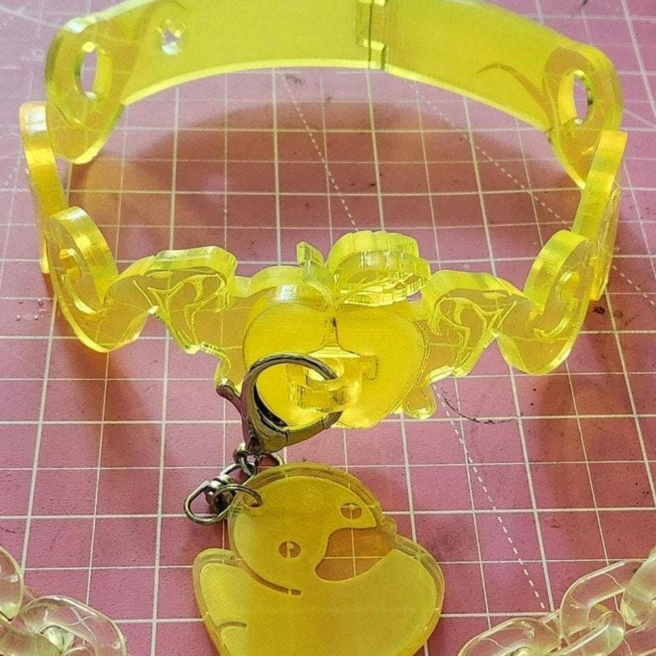 Hazbin Hotel Acrylic Lucifer Cosplay Collar with Acrylic Chain