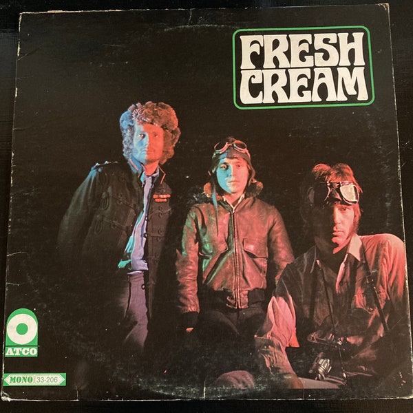 Vintage vinyl album Cream Fresh Cream debut album 1966 used playable, legendary! Collectable! Eric Clapton Ginger Baker Jack Bruce!