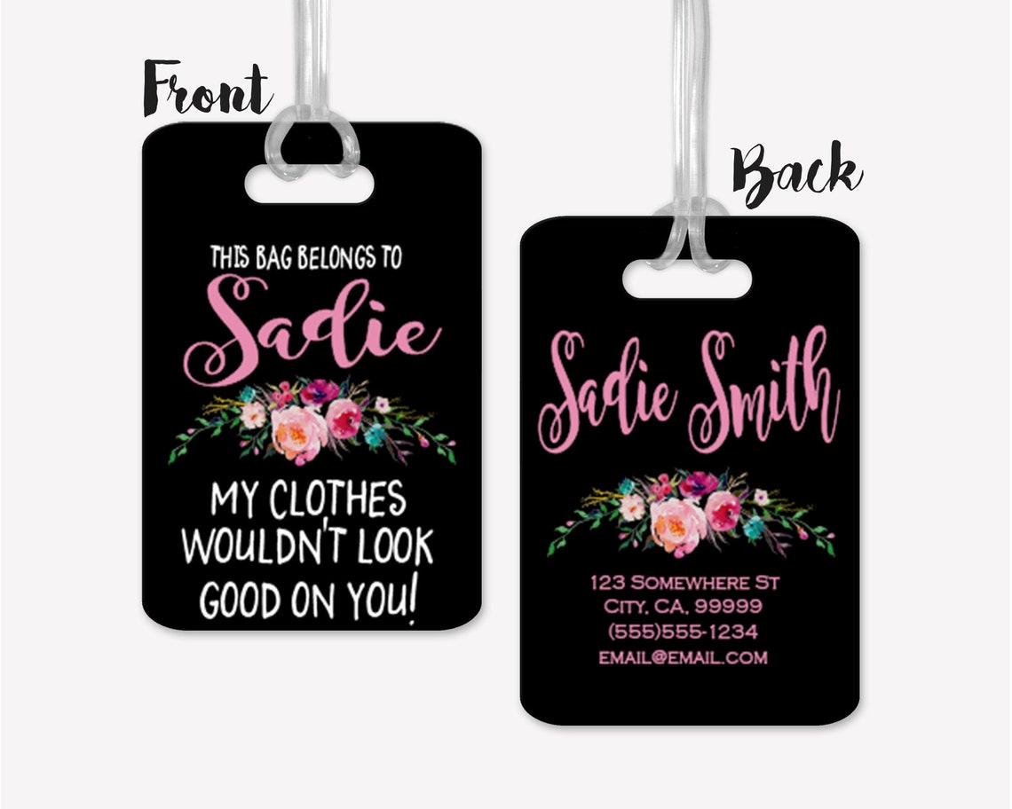 Funny Luggage Tag Custom Luggage Tags Luggage Handle Wrap Etsy
