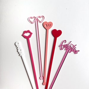 Lips Drink Stirrer,Kisses,Valentines Day,Besou,Bachelorette Party