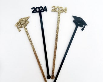 Graduation Stir Stick Set - choose your colors!