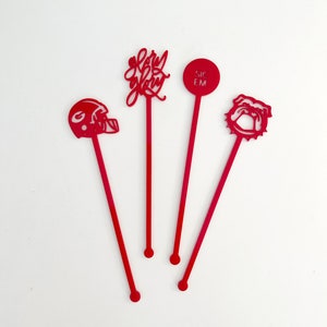 Georgia Bulldogs Stir Stick Set image 1