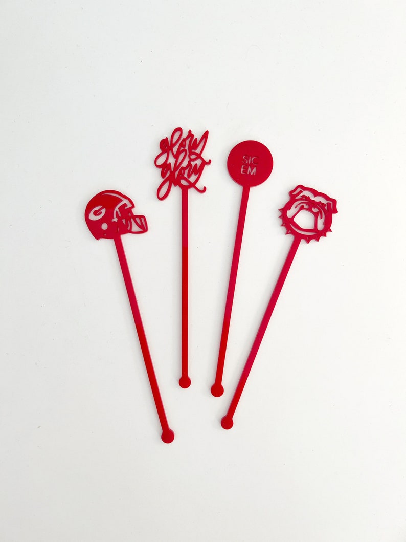 Georgia Bulldogs Stir Stick Set image 1