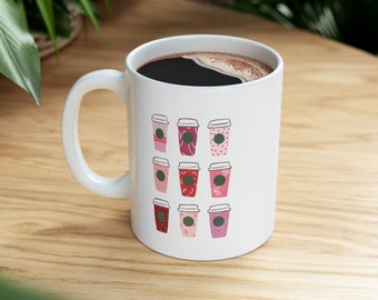 Valentines Day Coffee Lover Mug - White 11 oz mug