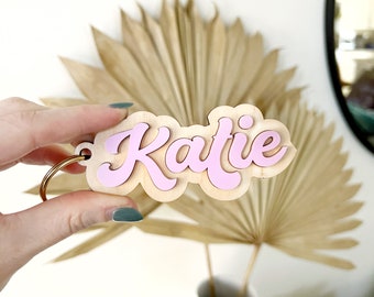 Custom Wood and Acrylic Keychain