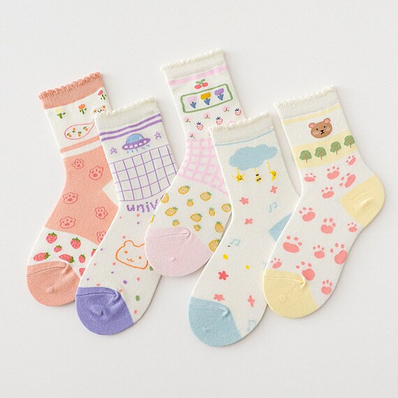 Nursery Rhymes Crew Socks Etsy