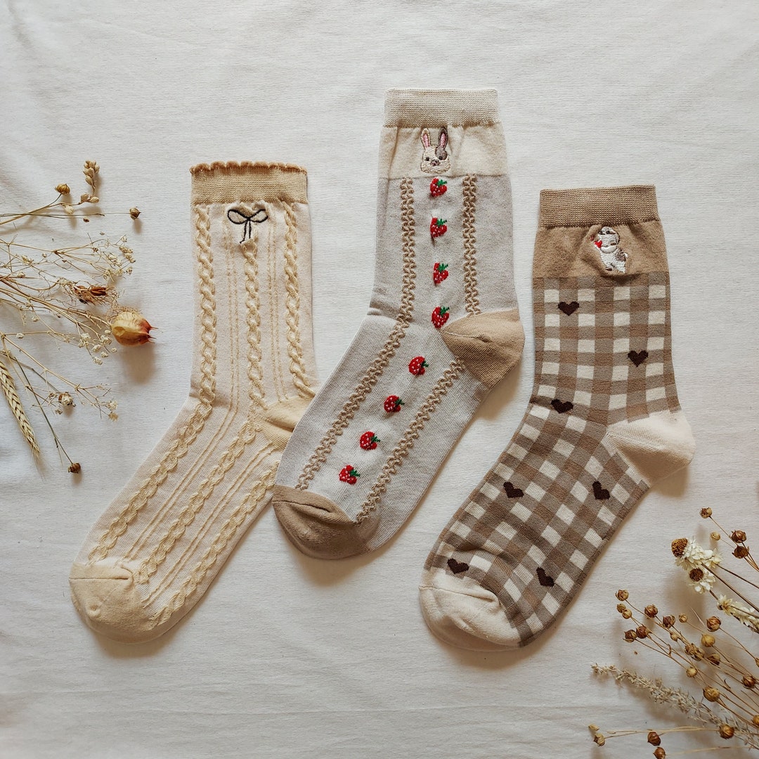 Bunny State of Mind Crew Socks - Etsy