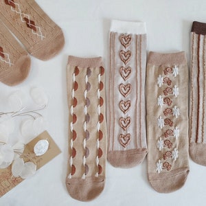 Mocha Machinations Crew Socks