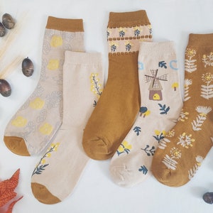 Golden Fields Crew Socks