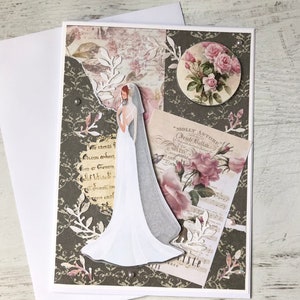 Handmade Collage Bride-to-Be Card: Bridal Shower, Wedding Shower