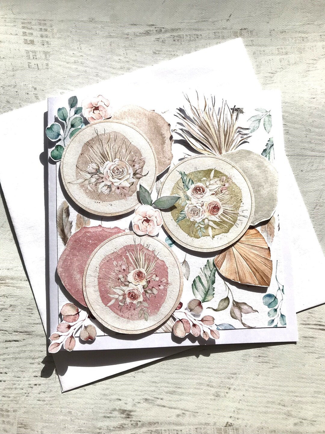 Pastel Rose Greeting Card, Just Because Card, Blank Card, All Occasion