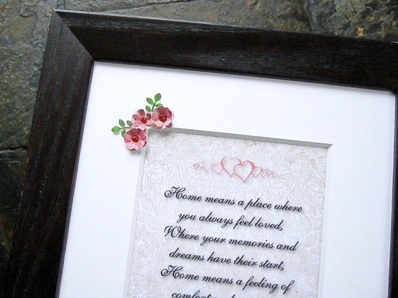 Housewarming Poem Framed Art Housewarming gift New home | Etsy