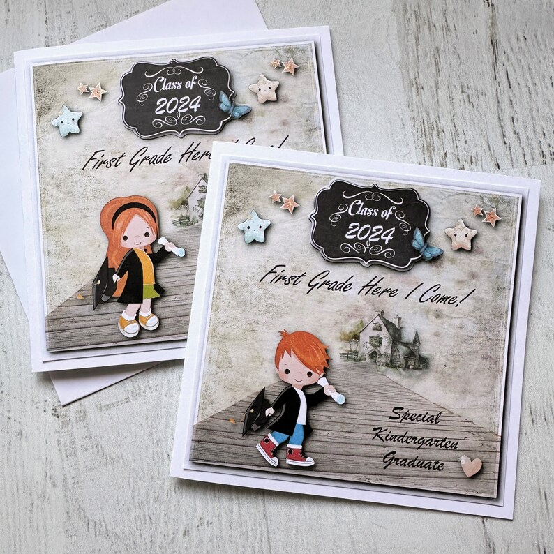 Kindergarten Graduation Card, Card for Kids, Elementary School, Boy ...