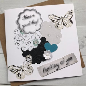 Butterfly Collage Card: Have A Good Day Greeting Card