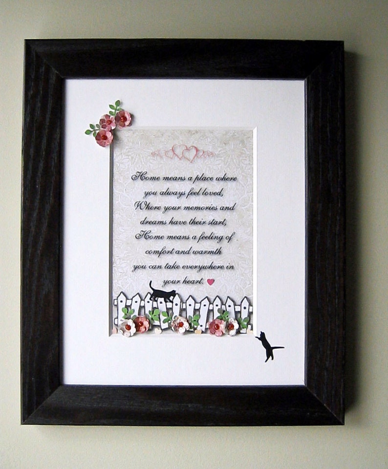 Housewarming Poem Framed Art Housewarming gift New home Etsy