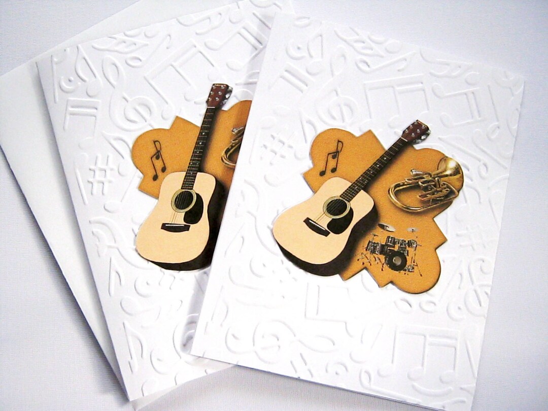 Musical Notes Card Set, Stationery Set, Music Lovers, Musical