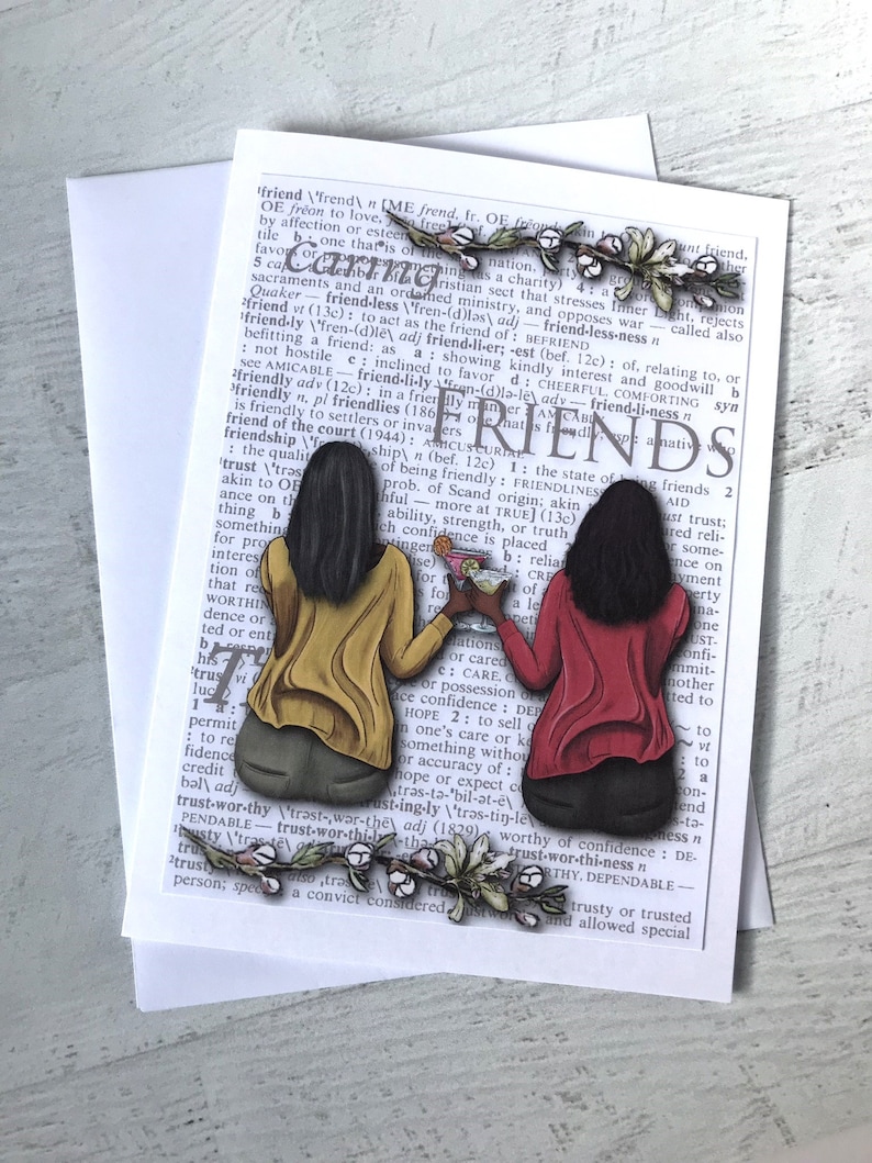 African American Friendship Card, Caring Friends, Black Women Card ...