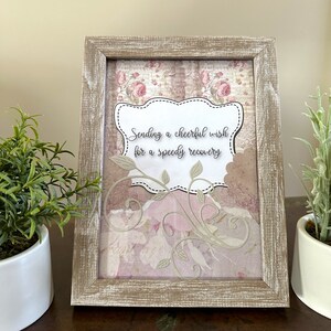 Collage Art Get Well Gift, Support Gift, Framed Collage Art, Speedy Recovery, Get Well Soon
