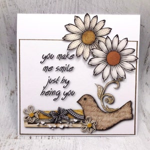 Handmade Friendship Cards: You Make Me Smile, Set of 4