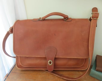 Sale Vintage Coach Morgan Briefcase in Mahogany Leather With