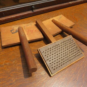 3 Antique Wood Wool/Flax Carding Combs- Primitive Tools, Sheep, Farmhouse, Country, Rustic